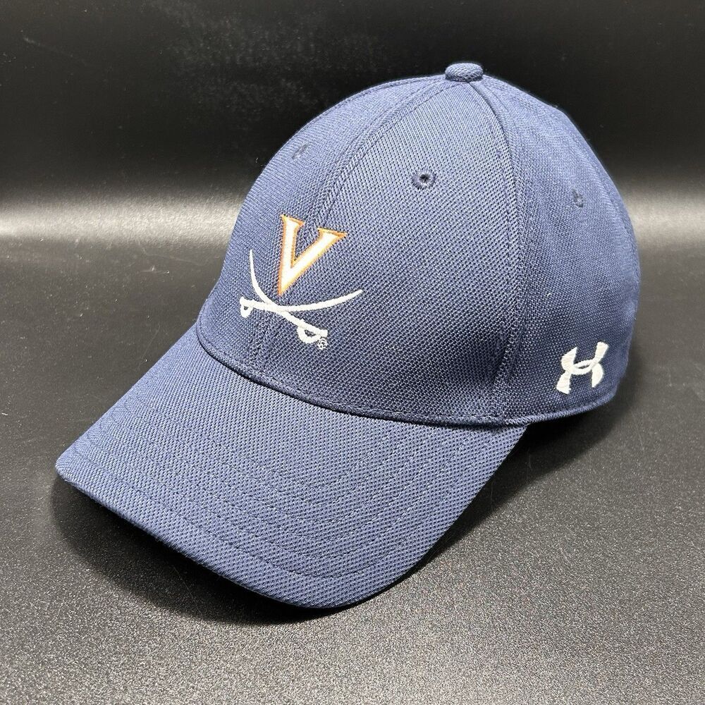Under Armour Virgina Cavaliers Hat Unisex Large Adjustable Navy Blue Hook Loop